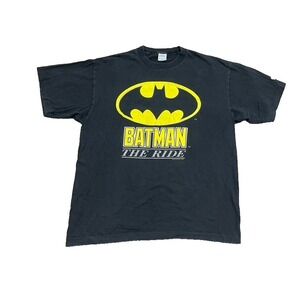 vintage Batman The Ride shirt mens xl black 1990s Six Flags